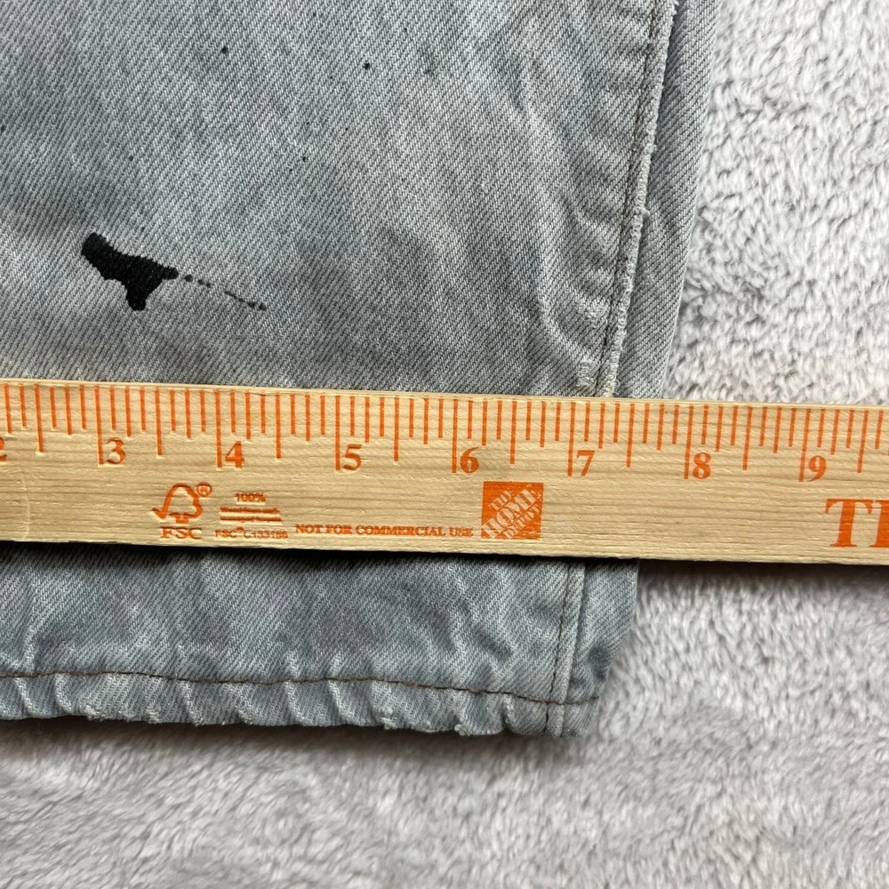 Levi's Straight‎ Jeans Men's Blue Denim Pockets Classic Button Fly 32X30 - Flaws